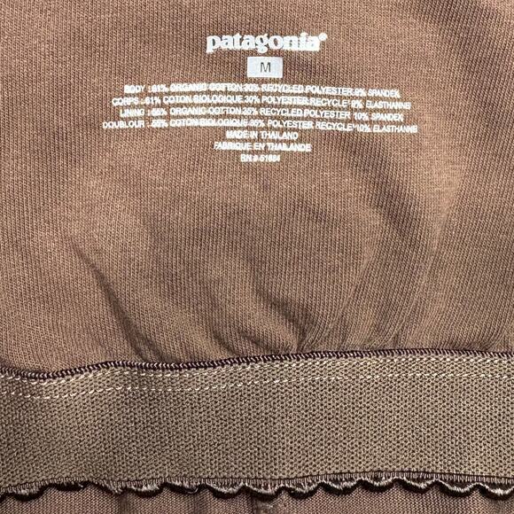 Patagonia Size M Vitaliti Dress Organic Cotton Blend Brown Built-In Bra Stretch - Picture 7 of 10